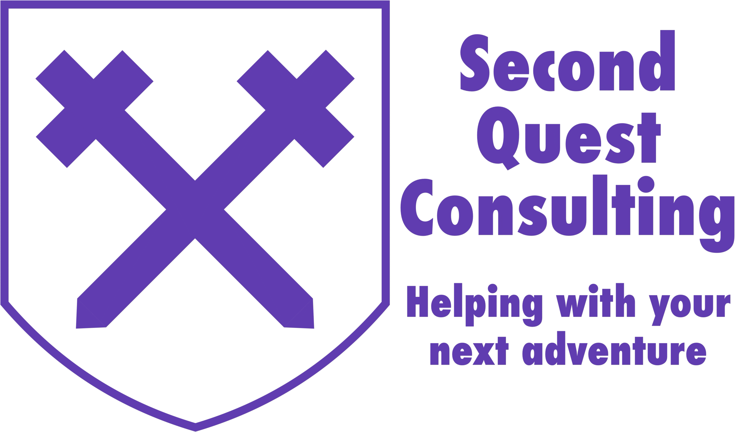 Logo for Second Quest Consulting. Tagline: Helping with your next adventure.